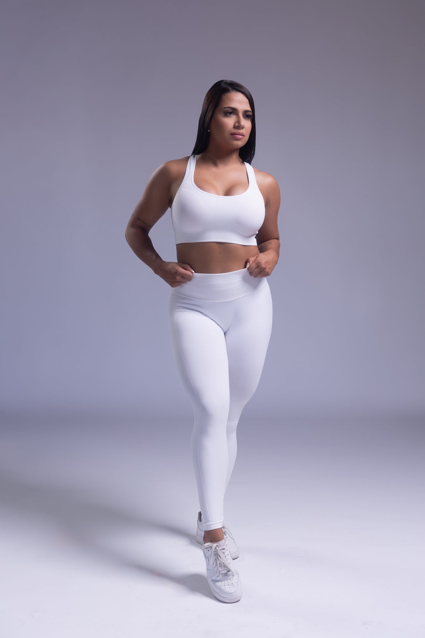 Infinity Seamless Sports Bra White
