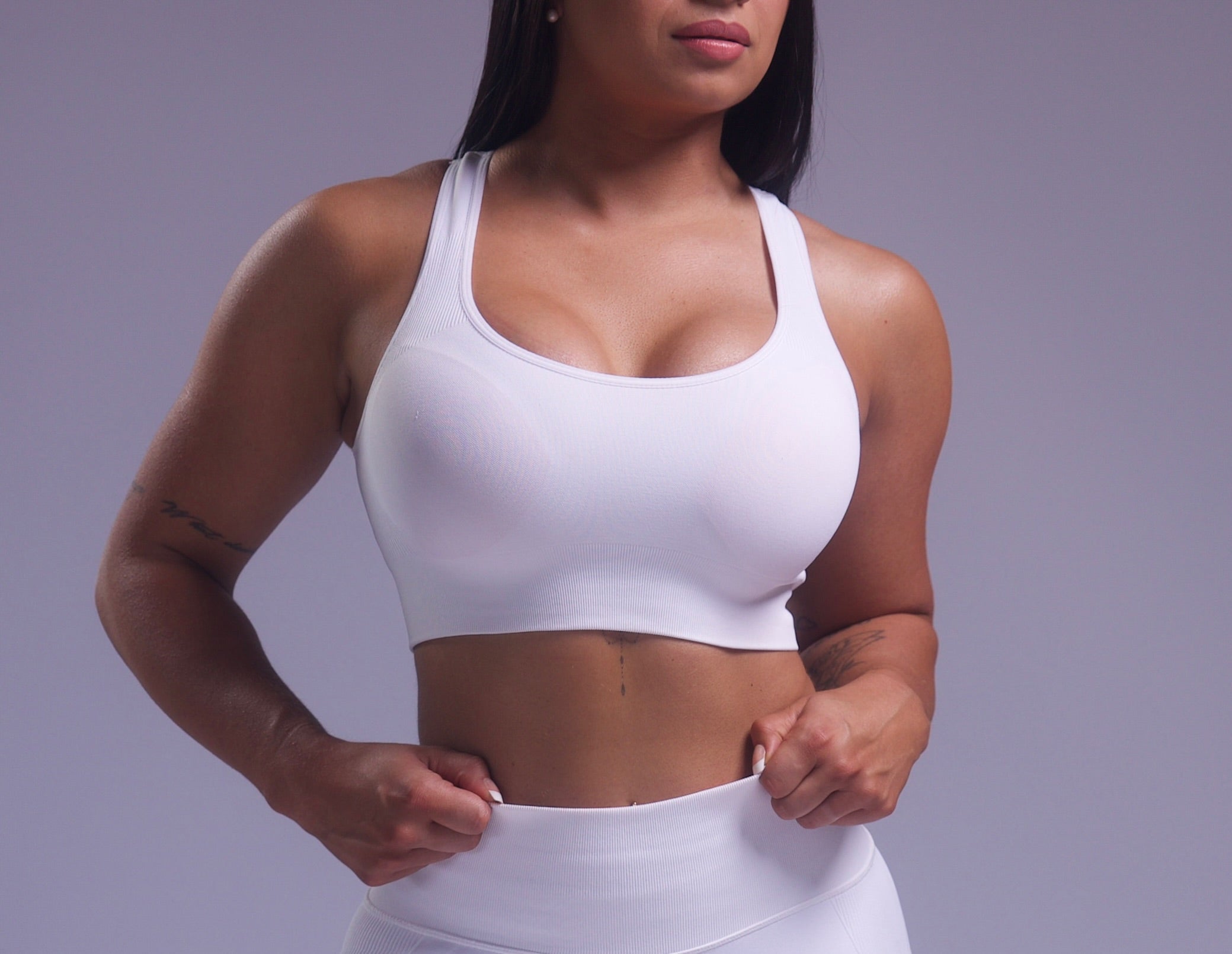 Infinity Seamless Sports Bra White